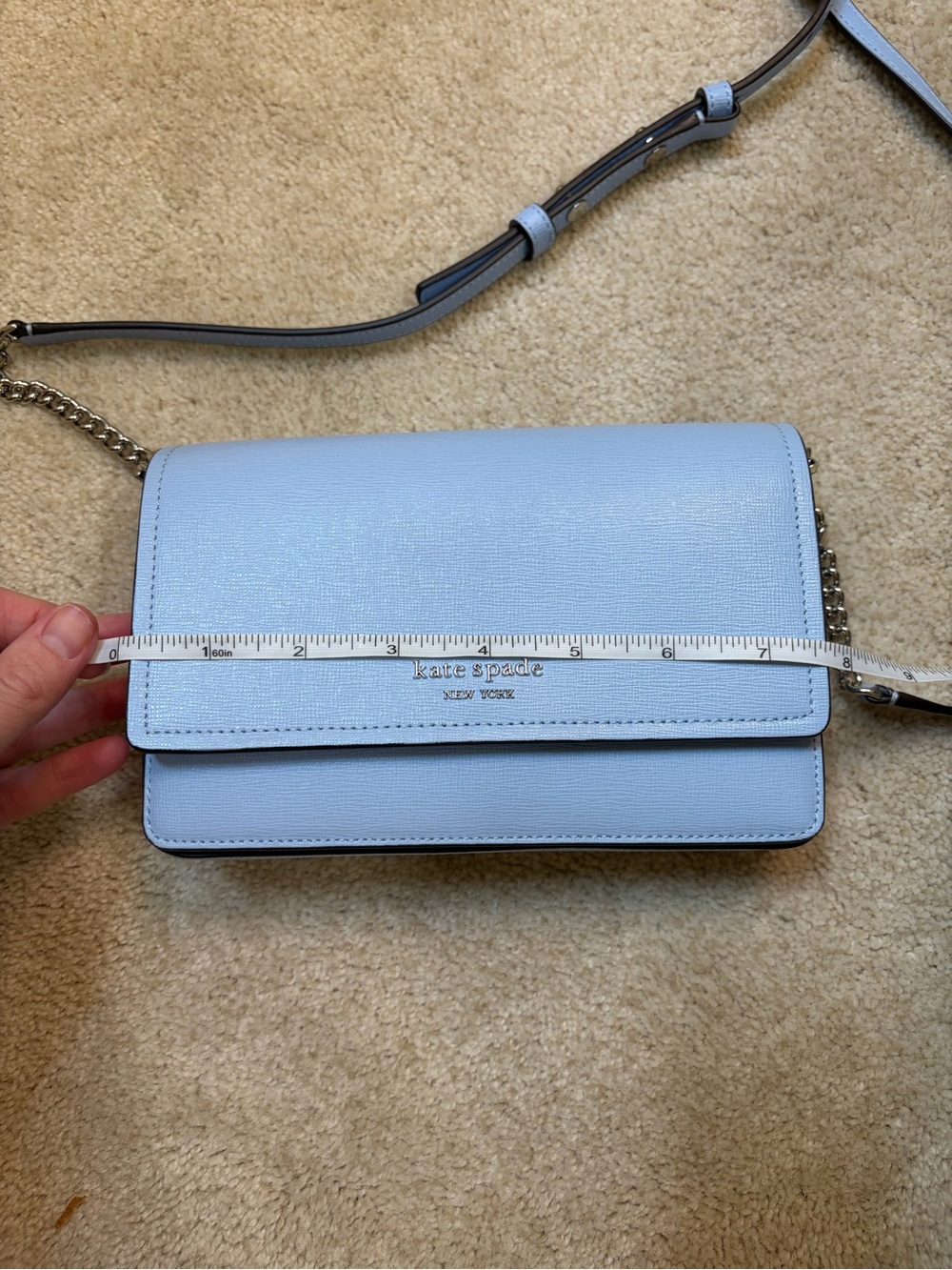 kate spade Morgan Flap Chain Wallet in Powder Blue - Picture 13 of 16